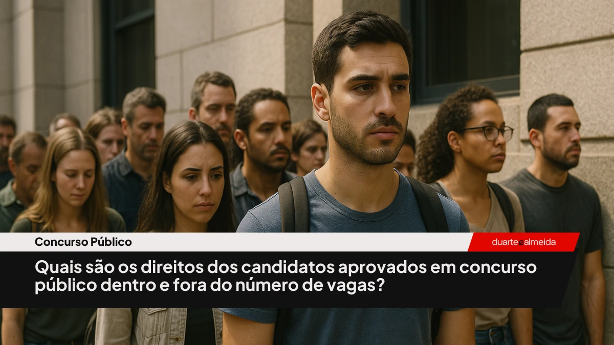 Quais são os direitos dos candidatos aprovados em concurso público dentro e fora do número de vagas?