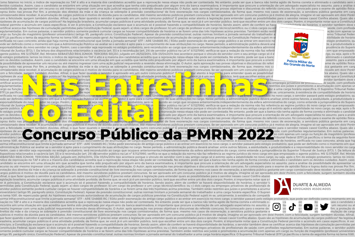 Duarte e Almeida Advogados - NAS ENTRELINHAS: um análise jurídica do Edital do Concurso da PMRN - edital concurso pmrn