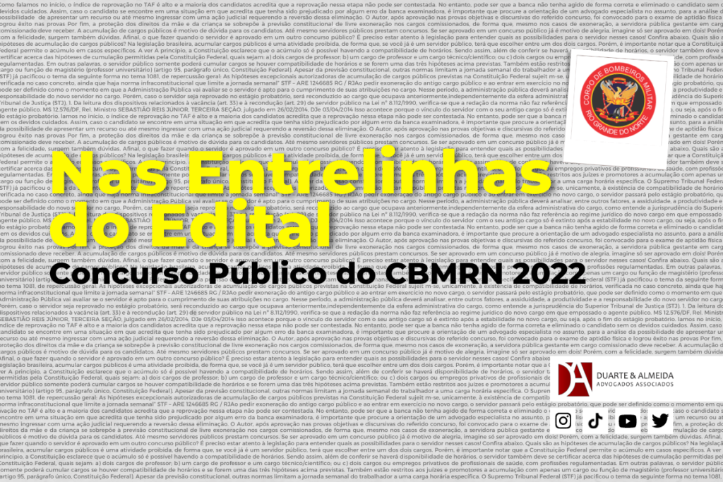 Duarte e Almeida Advogados - NAS ENTRELINHAS: Análise Jurídica do Edital do Concurso do CBMRN 2022 -