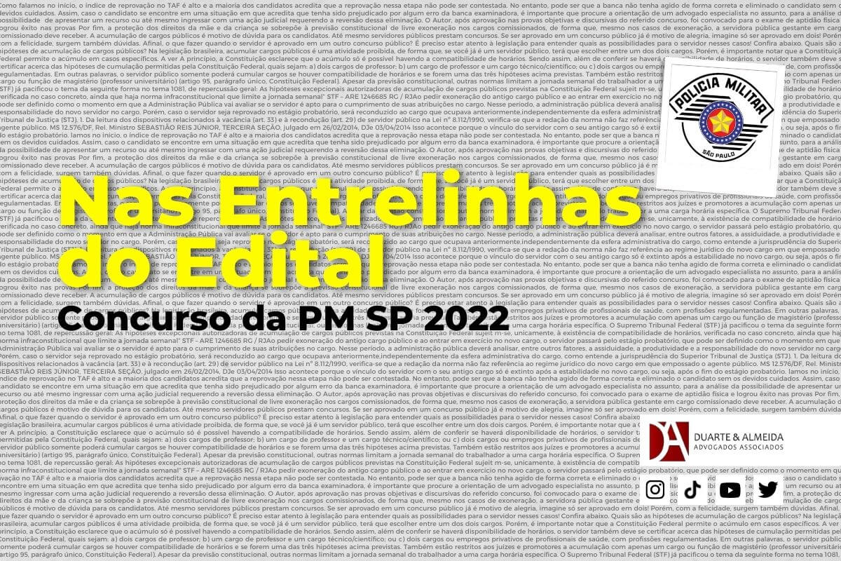 NAS ENTRELINHAS: Análise jurídica do Edital do Concurso PM SP 2022 | edital do concurso pm sp 2022,concurso pm sp 2022