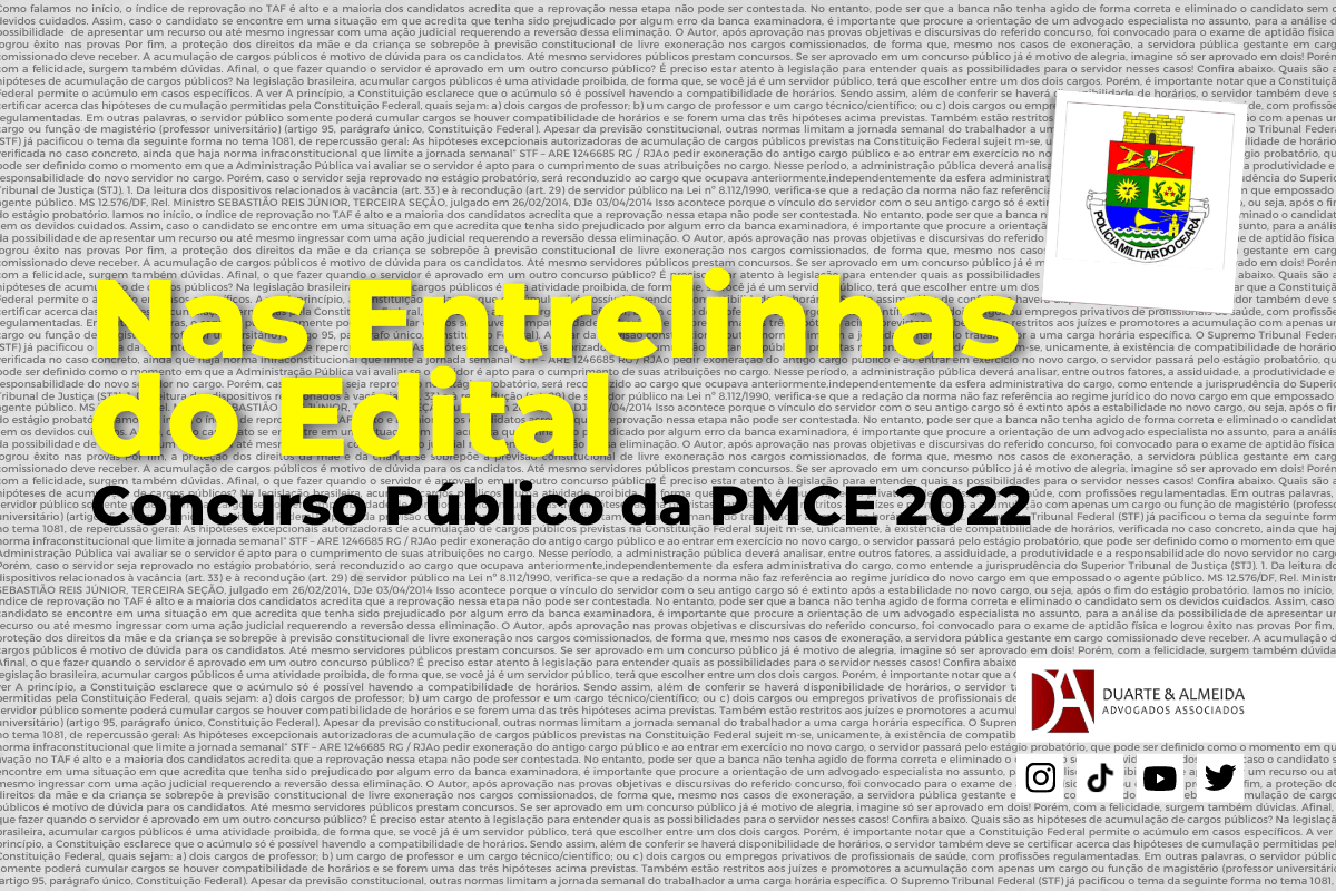 NAS ENTRELINHAS: Análise Jurídica do Edital do Concurso da PMCE 2022